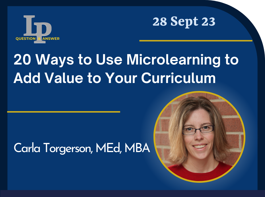 28 Sept 23 20 Ways to Use Microlearning to Add Value to Your Curriculum video